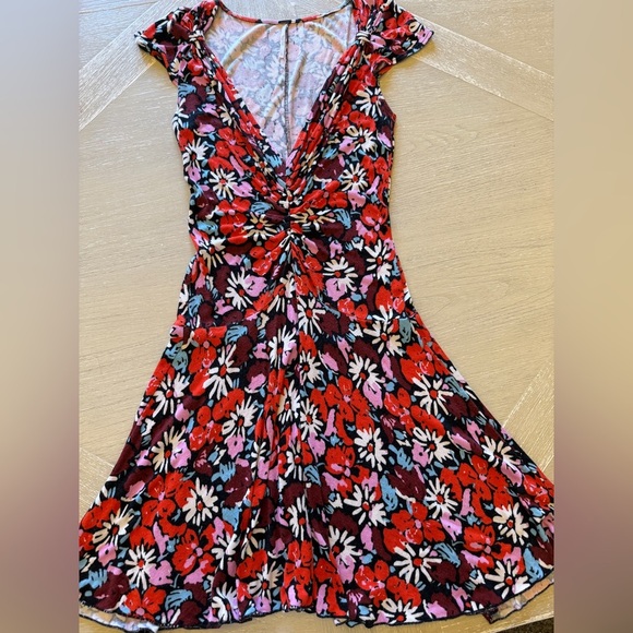 Free People Dresses & Skirts - Free People Floral Dress - Red and Black